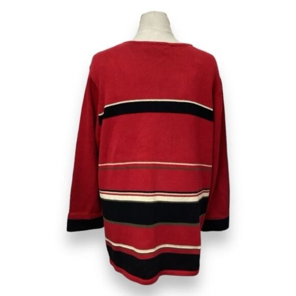 Crazy Horse Liz Claiborne Vintage Women’s Zip Front Cardigan, Red, Size 2X - Picture 3 of 8